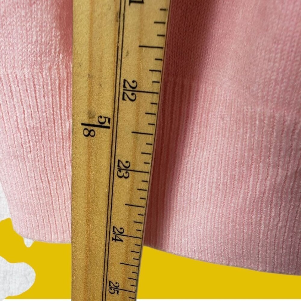 Jian Feng Cable Knit Mock Sweater Womens soft pink Medium - Picture 9 of 10